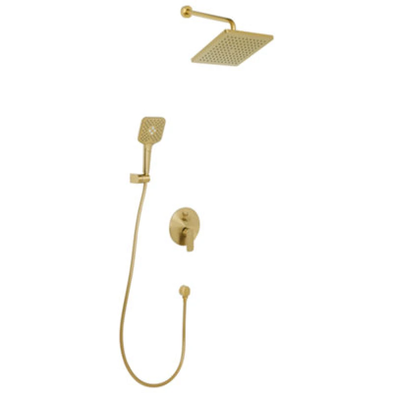 Image of Beliani Concealed Shower Set With Rainshower Canaima Gold