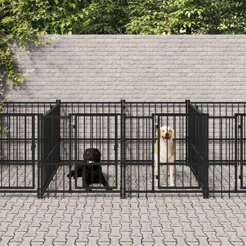 Image of VIDAXL Outdoor Dog Kennel Steel 11.26 m² Vidaxl 8720287215493