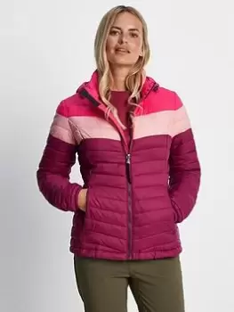 image of TOG24 Garriston Multi Panel Padded Jacket, Pink, Size 10, Women