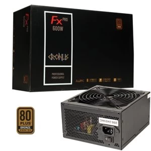 image of Cronus FX PRO 600W 140mm Silent Fan 80 PLUS Bronze PSU UK Plug