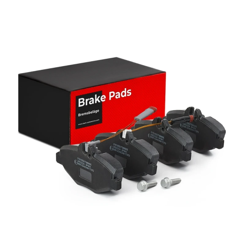 Image of STARK SKBP-0010218 Brake pad set Front Axle, prepared for wear warning indicator Low-Metallic Brake Pad Set,disc brake (402)