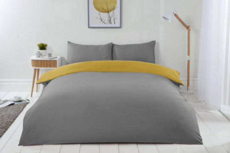 Image of New Edge Blinds Brights Reversible Duvet in Yellow Size: Single Yellow Unisex Single