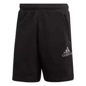 Image of adidas Stadium Fleece Recycled Badge of Sport Shorts Mens - Black