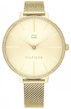 Image of Tommy Hilfiger Kelly Gold PVD Mesh Bracelet Gold Dial Watch