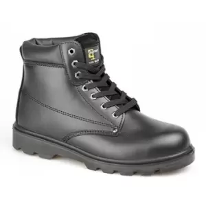 Image of Grafters Mens Padded Leather Safety Boots (13 UK) (Black)