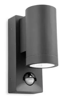 Image of Shelby LED 1 Light Single Outdoor Wall, PIR Graphite IP65