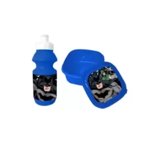 Image of Batman Childrens/Kids Hero & Villains Lunchbox Set (3 Pieces) (One Size) (Blue/Black)
