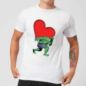 image of Marvel Comics Hulk Heart T-Shirt - White - 3XL