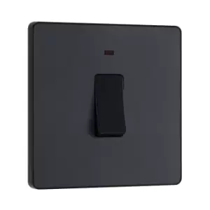 Image of BG Evolve Matt Grey 20A Switch Double Pole With Power LED Indicator - PCDMG31B