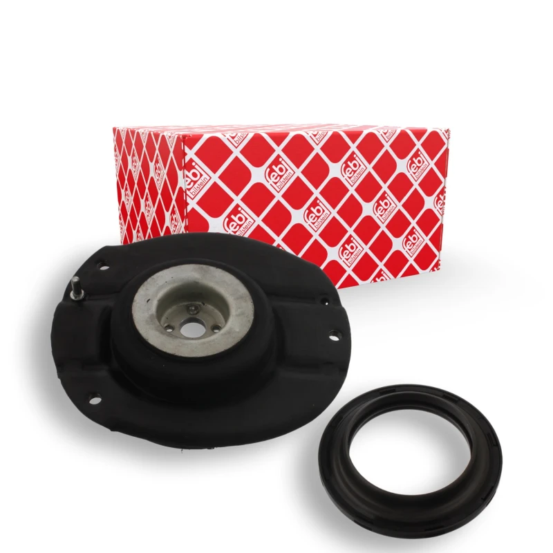 Image of FEBI BILSTEIN 18758 Top strut mount Front Axle Left, with ball bearing Elastomer Suspension Strut Support Bearing (1180)