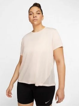 Image of Nike Running Miler T-Shirt (Curve) - Washed Coral, Washed Coral, Size 18-20=1X, Women