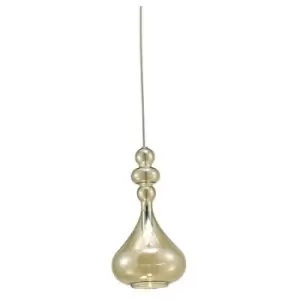 image of Suspension Reese Chrome polished 1 bulb 33cm