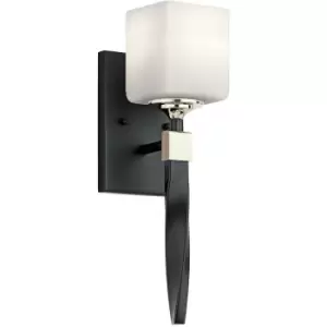 Image of Elstead Kichler Marette Wall Lamp with Shade Black, IP44