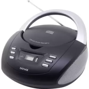 Image of Denver TCU-211 Radio CD player FM AUX, USB, CD Black, Grey