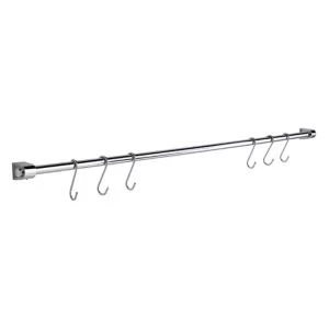 Image of IT Kitchens Chrome Effect Rail Set H6mm W6mm L1000mm