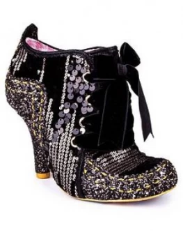 image of Irregular Choice Winter Party Shoe Boot - Black, Size 3, Women