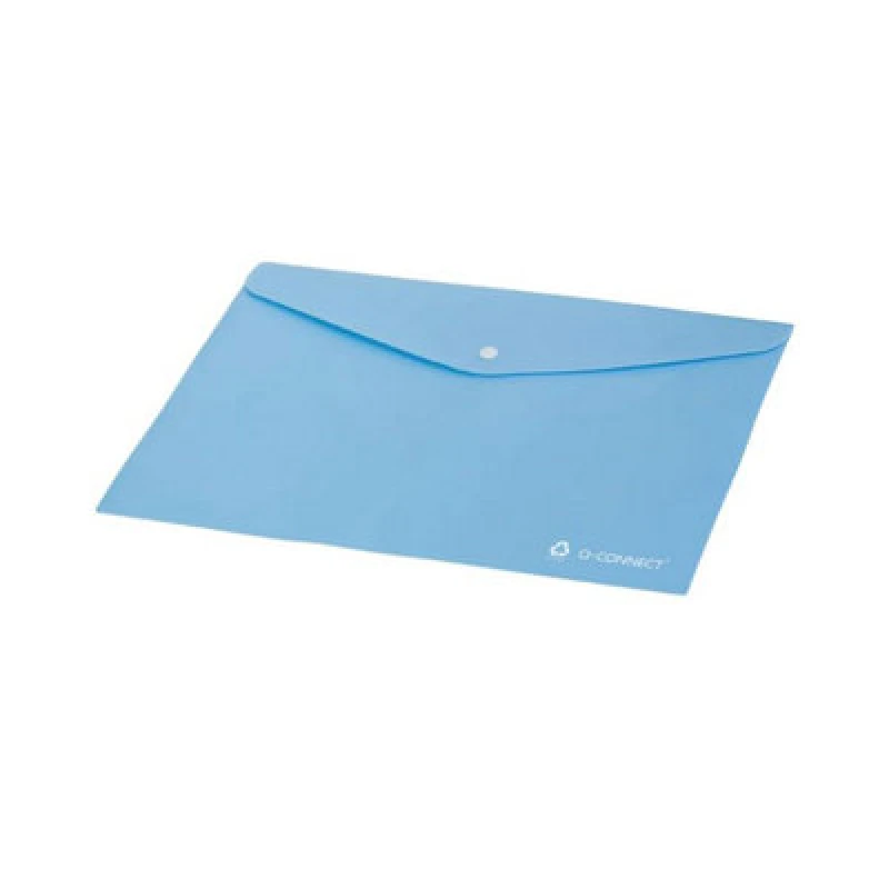 Image of Q-Connect Recycled Polypropylene Folder Transparent A4 Blue (12 Pack) KF14418