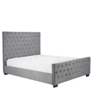 image of Marquis Grey Velvet Bed