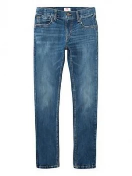 Image of Levis Boys 511 Slim Fit Jeans - Mid Wash, Size Age: 6 Years