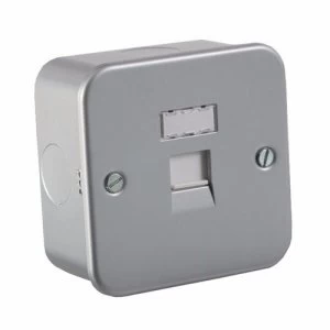 image of KnightsBridge Metal Clad RJ45 Cat5e Network Outlet Wall Socket