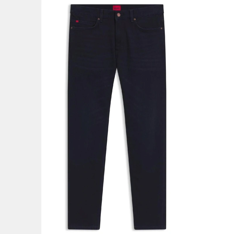 Image of Hugo 708 Slim-Fit Jeans in Comfort Stretch Denim Dark Blue male 30S