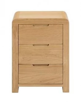 Julian Bowen Newman Curve 3 Drawer Bedside Cabinet