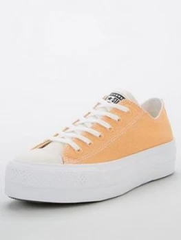 Converse Chuck Taylor All Star Lift Ox Renew - Orange, Size 6, Women