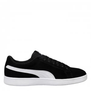 image of Puma Smash V2 Suede Mens Trainers - Black/White