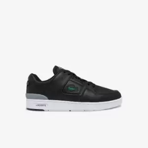 Image of Lacoste Mens Court Cage Leather Trainers Size 11 UK Black & Dark Grey