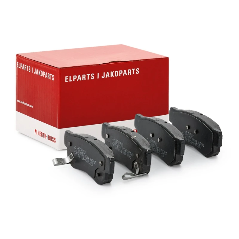 Image of HERTH+BUSS JAKOPARTS J3610507 Brake pad set Rear Axle, with acoustic wear warning, with anti-squeak plate Brake Pad Set,disc brake (402)