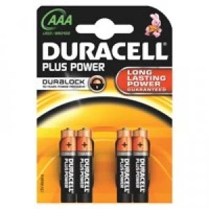 Image of Duracell AAA Plus Batteries PK4