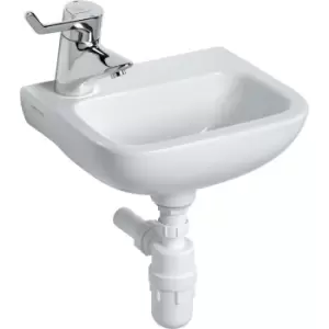 image of Armitage Shanks Contour 21 Cloakroom Basin 37cm 1 Tap Hole Left Hand in White Ceramic