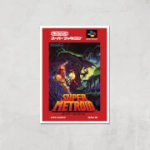 image of Nintendo Retro Super Metroid Cover Art Print - A3 - Print Only