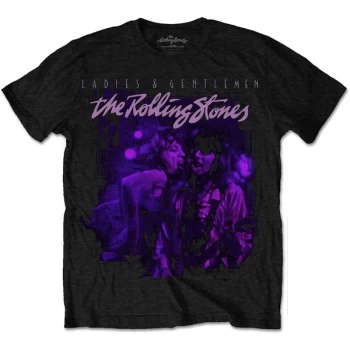 Image of The Rolling Stones - Mick & Keith Together Unisex Large T-Shirt - Black