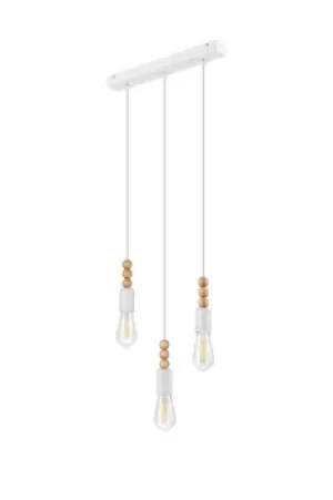 image of Simon Cluster Pendant Ceiling Light White, 3x E27