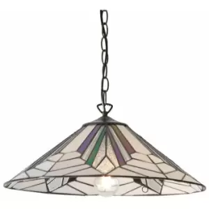 image of 1 hanging lamp 48cm Astoria, glass and metal