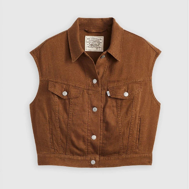 Image of Levis Womens Shrkn Denim Jacket Sorrel Horse female 8 (XS)