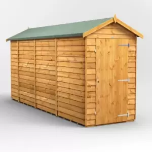 Image of 14x4 Power Overlap Windowless Apex Garden Shed