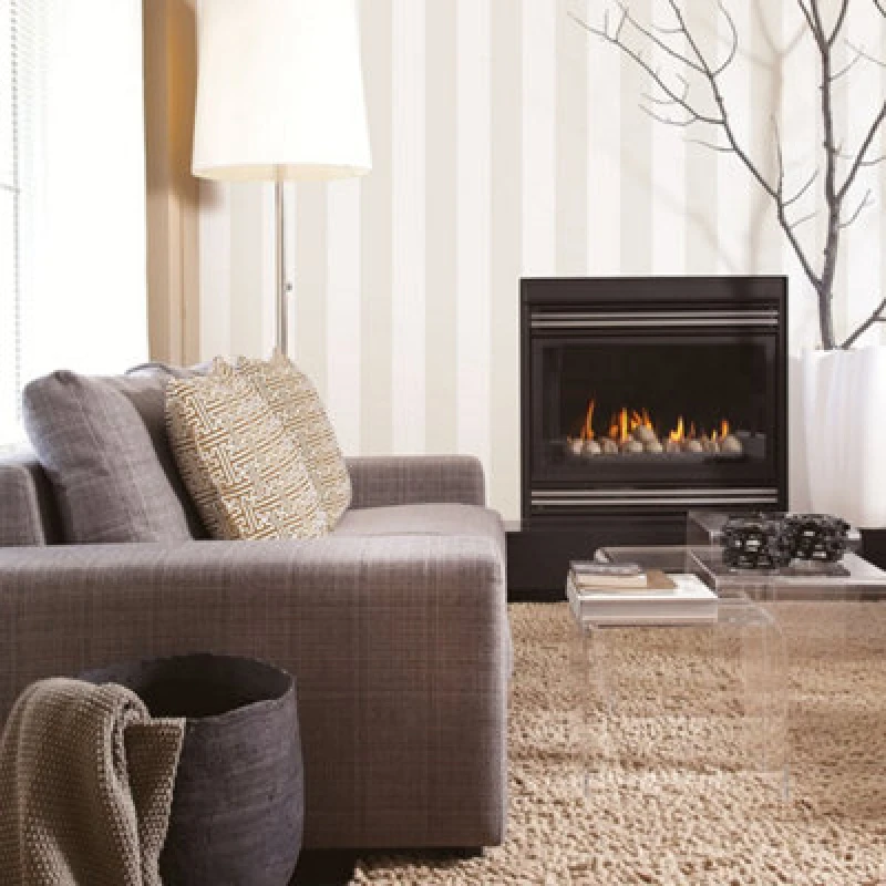 Image of Galerie Nordic Elements Cream Wide Stripe Design Wallpaper Roll