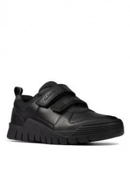 Image of Clarks Toddler Boys Scooter Speed Strap School Shoe