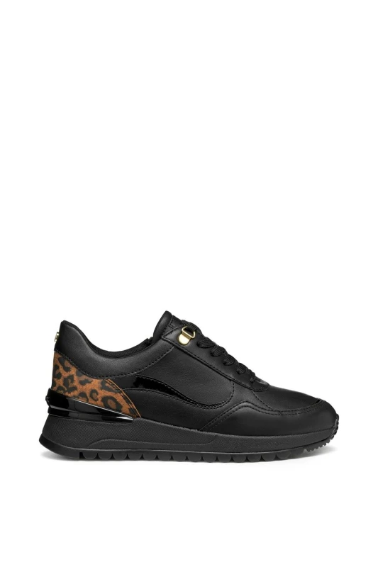 Image of Geox Womens D Desya A Sneakers in Black Size: 5 Black Female 5