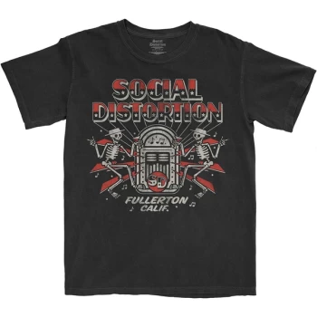 Image of Social Distortion - Jukebox Skelly Unisex Large T-Shirt - Black