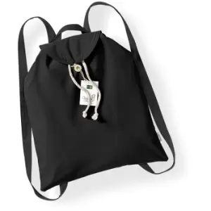 Image of Westford Mill Organic Festival Backpack Bag (8 Litres) (Pack of 2) (One Size) (Black) - Black