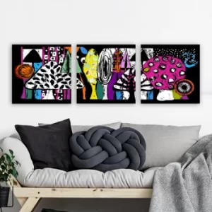 Image of PRC21224651385 Multicolor Decorative Canvas Painting (3 Pieces)