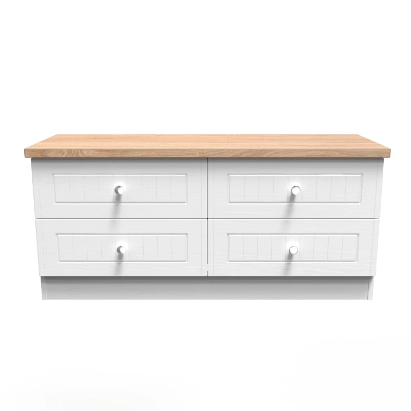 Image of Ready Assembled 2 U Norton 4 Drawer Bed Box (Ready Assembled) in White Size: Small White Unisex Small