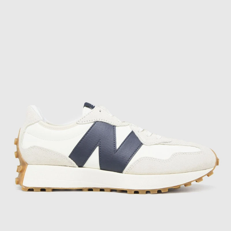 Image of New Balance 327 trainers in white & navy White/Navy UK 5 (EU 37½)