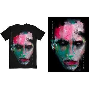 Image of Marilyn Manson - We Are Chaos Cover Unisex Large T-Shirt - Black