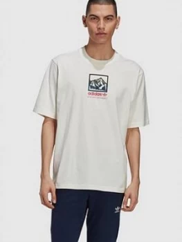 image of adidas Originals Adiplore 2.0 Premium Graphic T-Shirt - Off White, Off White Size M Men