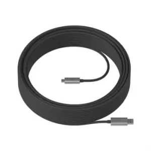Image of Logitech Strong USB 25m USB cable USB 3.2 Gen 2 (3.1 Gen 2) USB A USB C Black