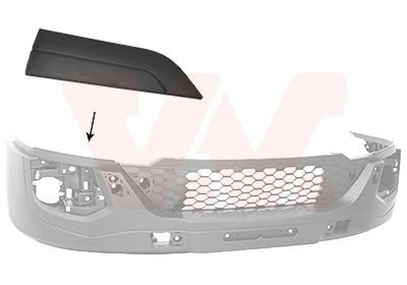 Image of VAN WEZEL Bumper cover VAN WEZEL 2817582